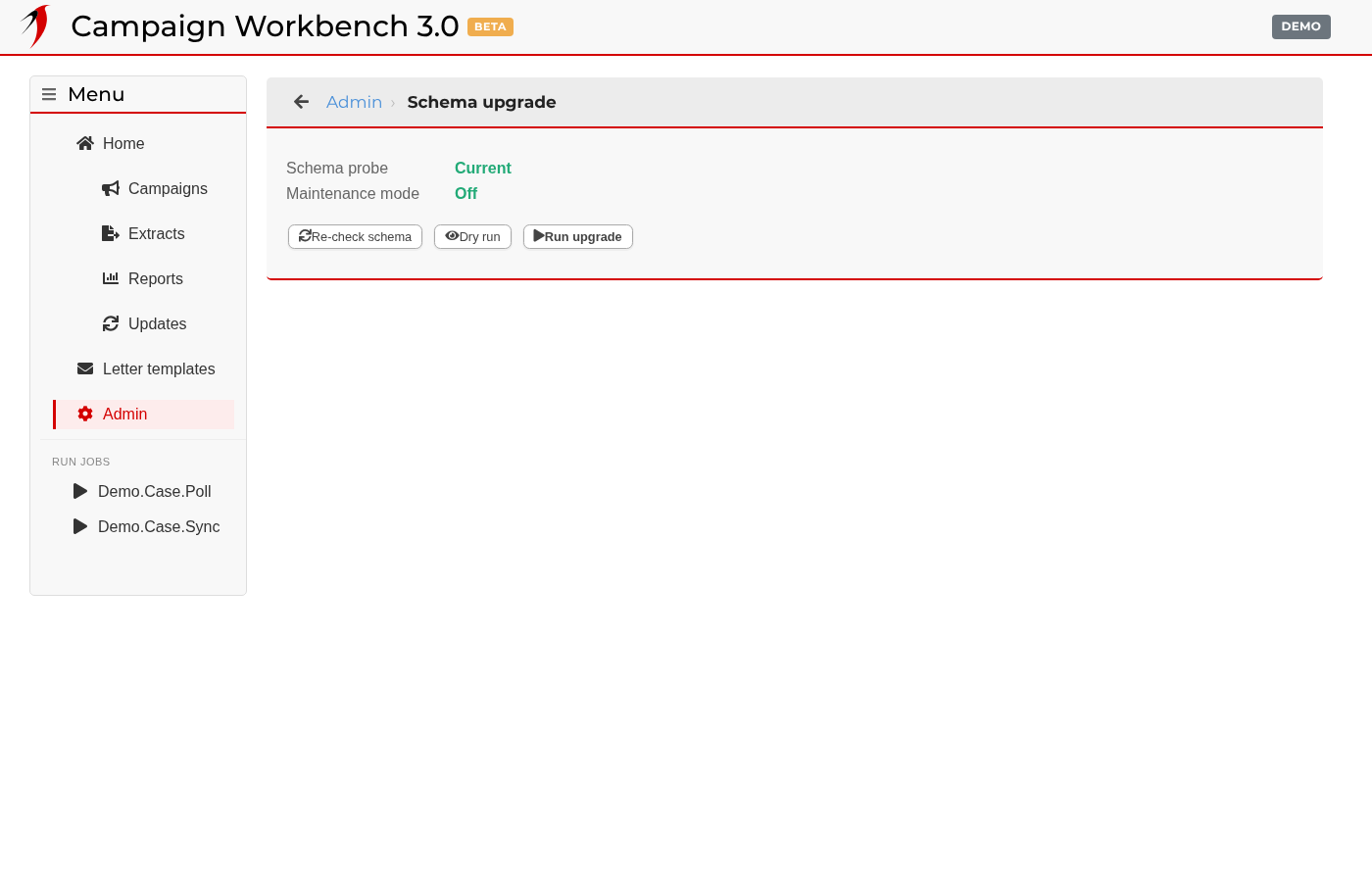 Bringing the database up to date